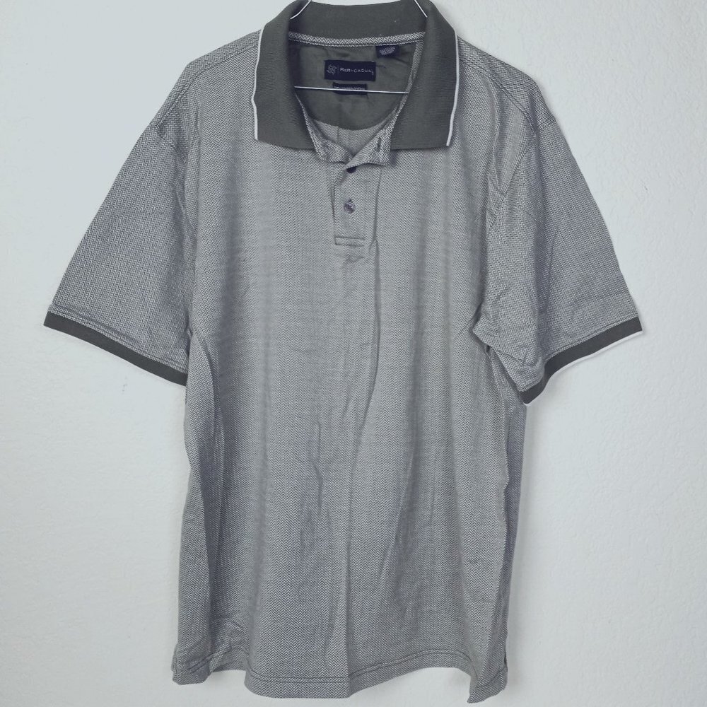 R&R Casual Mercerized Cotton Polo Shirt XL Sage